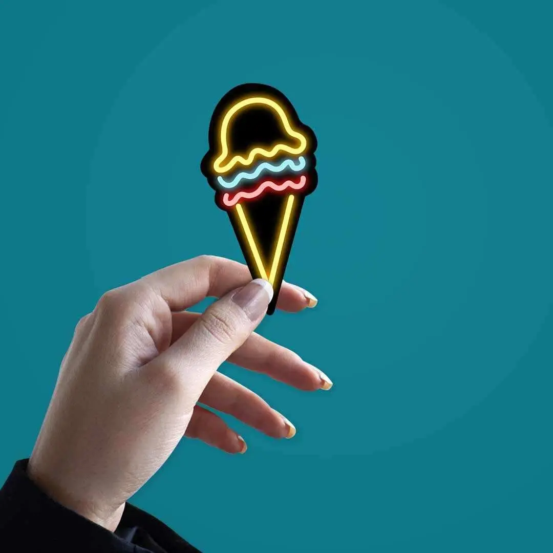 Neon Ice-Cream Sticker 2