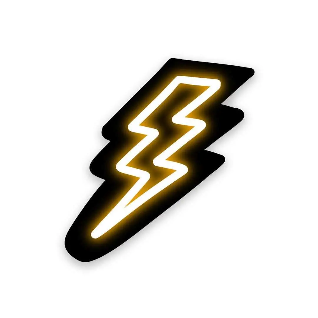 Neon Lightning Sticker 1