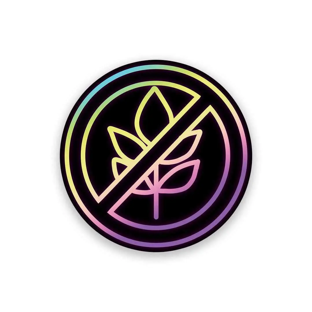 Neon No Weed Sticker 1