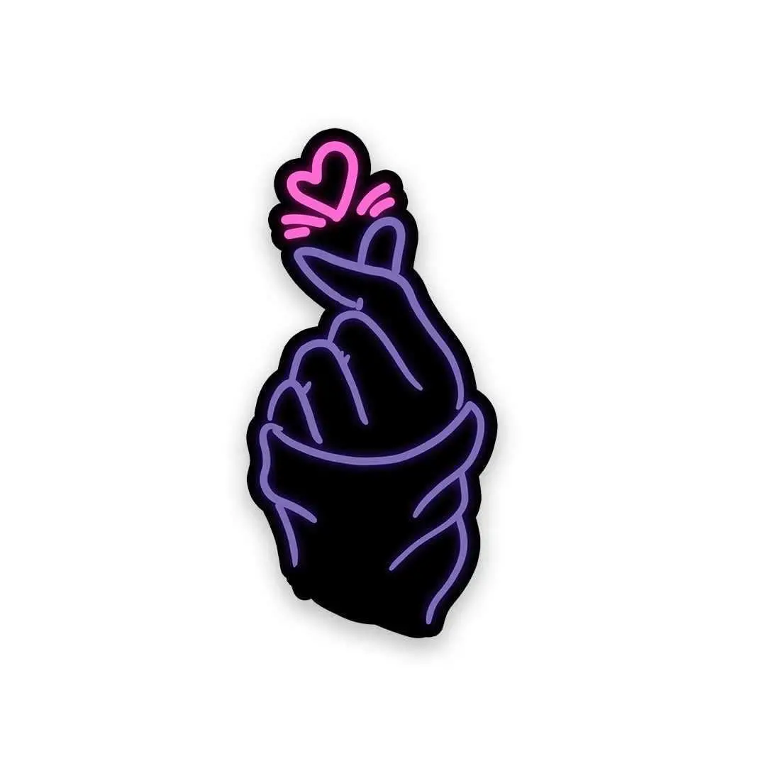 Neon Oppa Saranghae Sticker 1