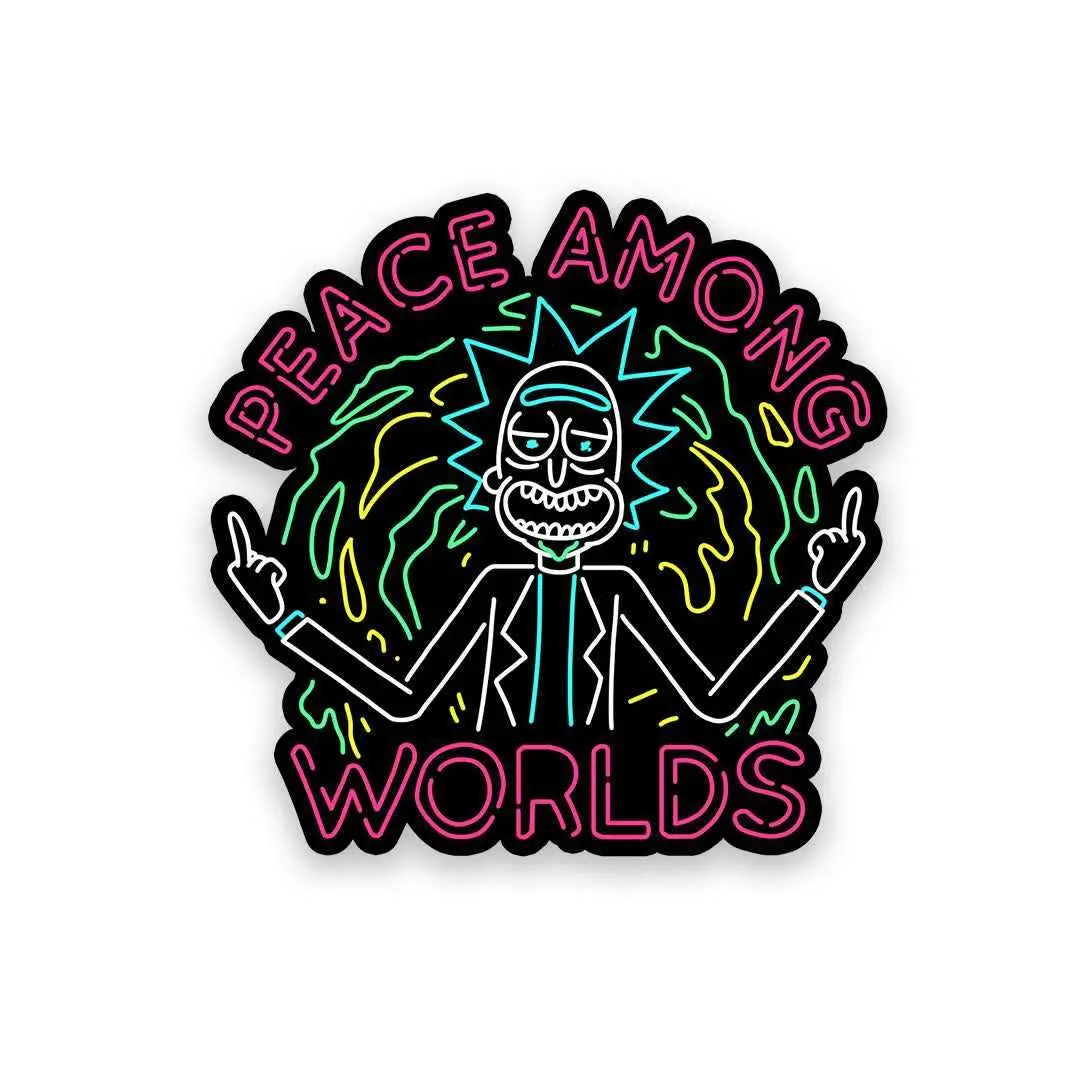 Neon Peace Among The World Sticker 1