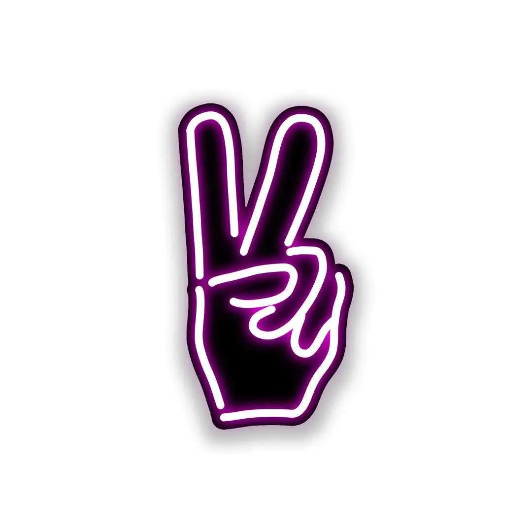 Neon Peace Sticker 1