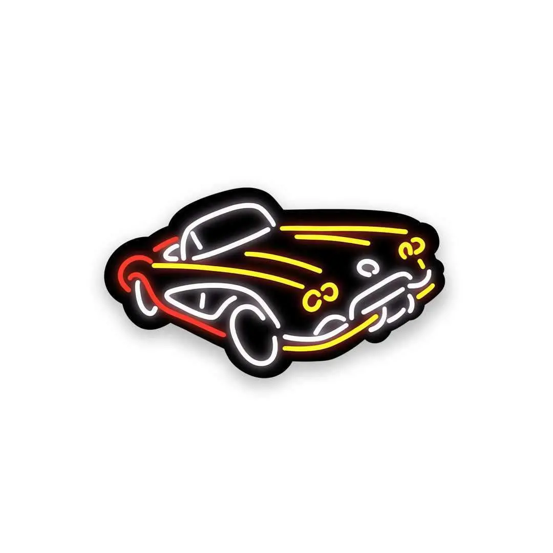 Neon Vintage Car Sticker 1