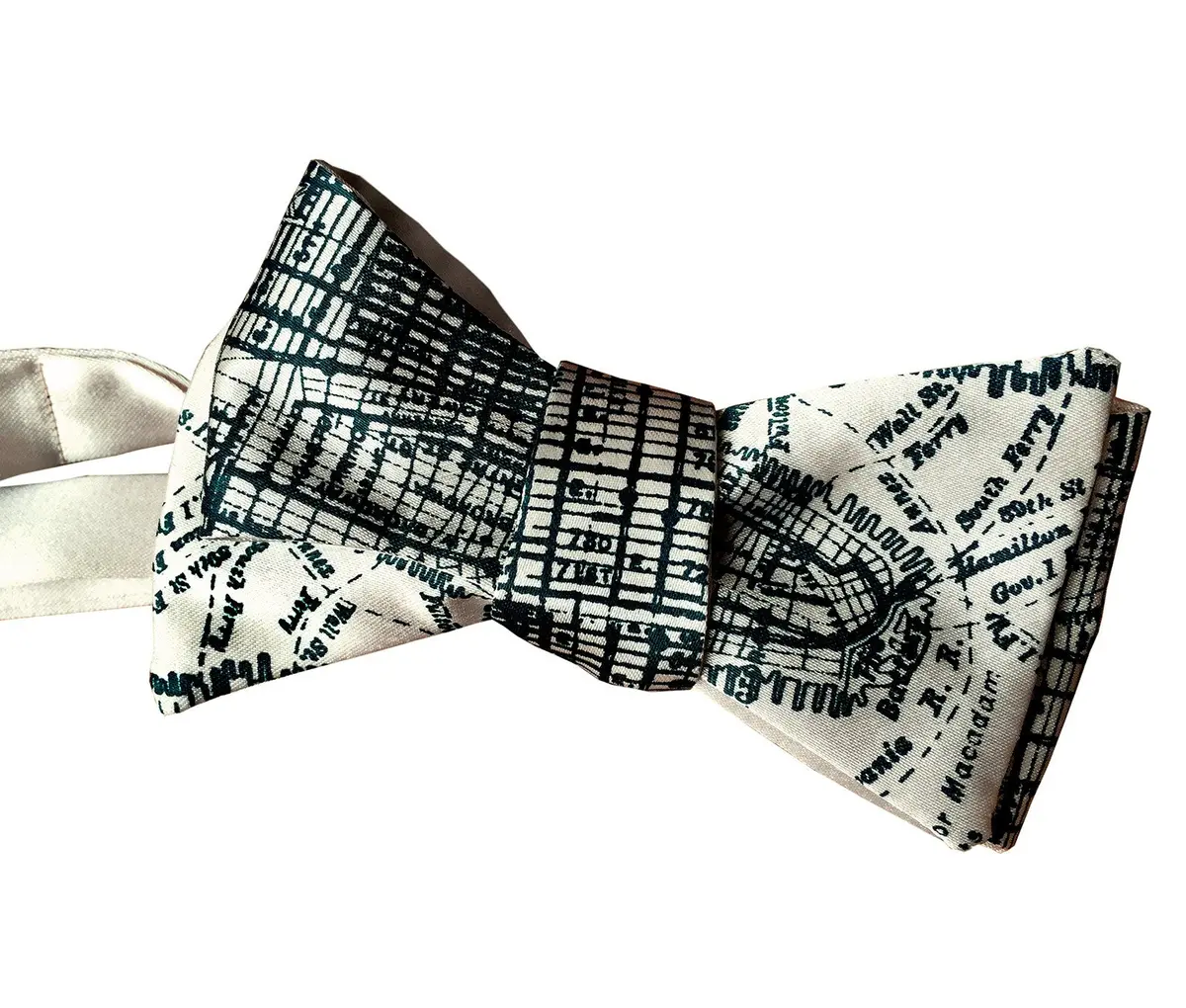 New York City Map Bow Tie 1