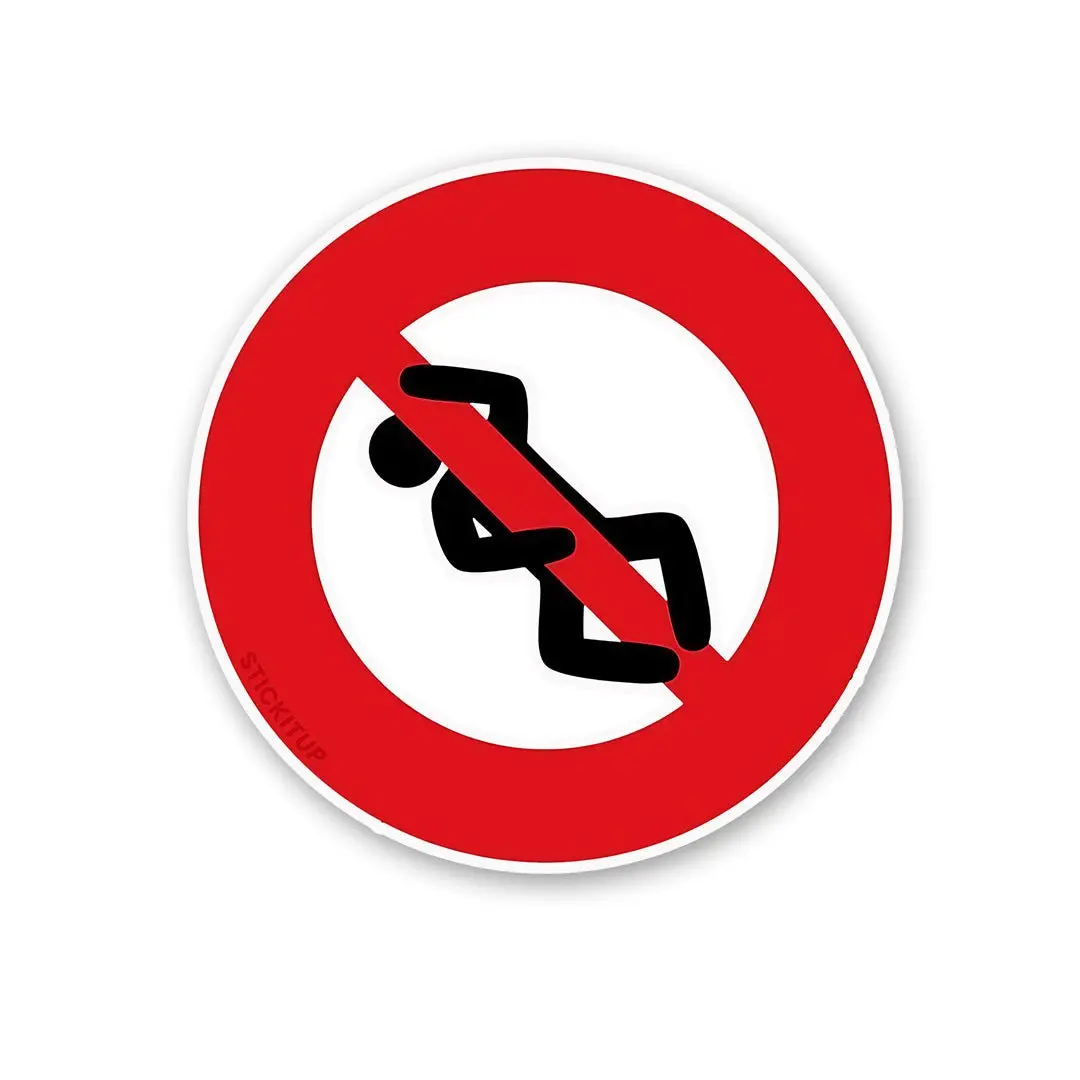 No Sliding Sticker Sticker 1