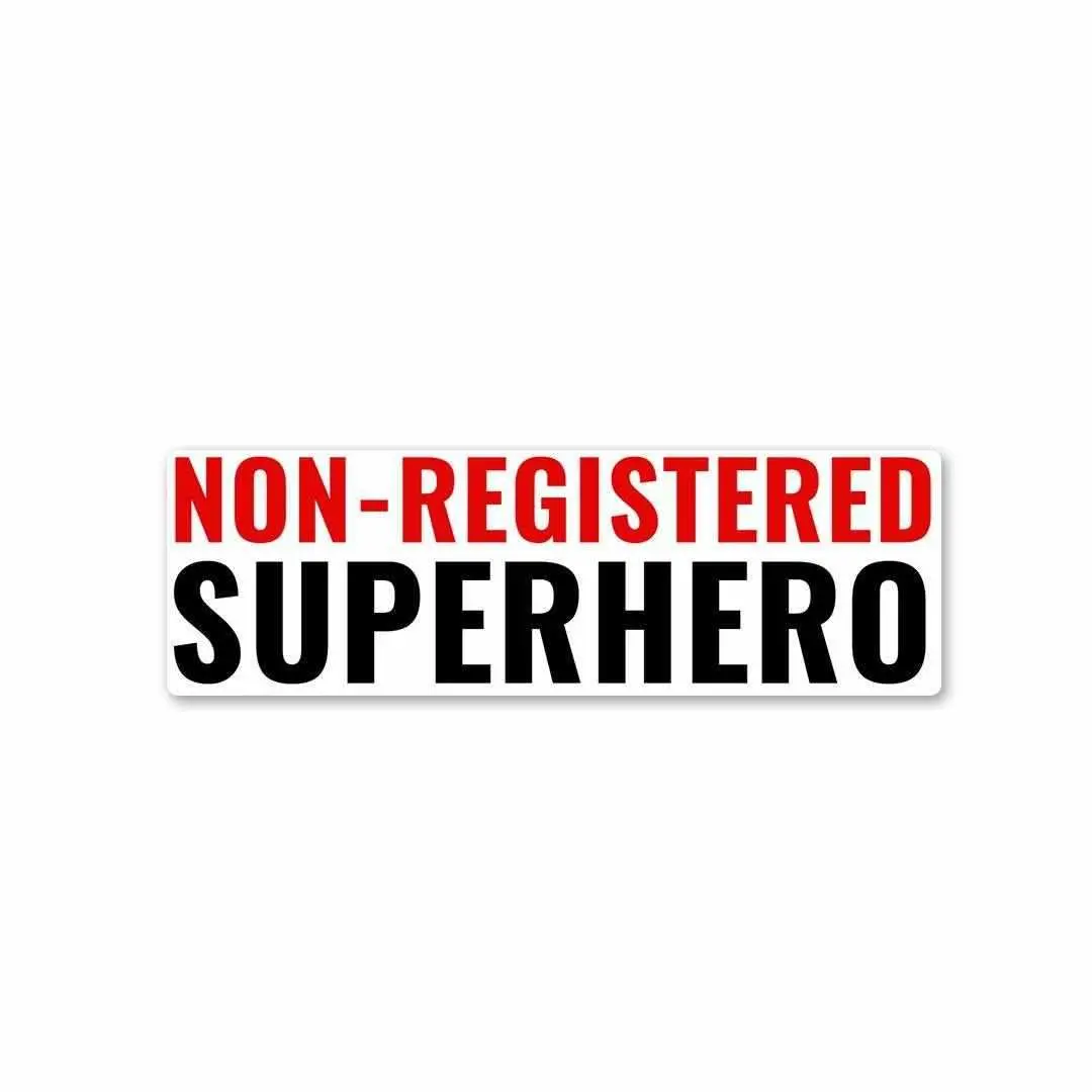 Non-Registered Super Hero Sticker 1