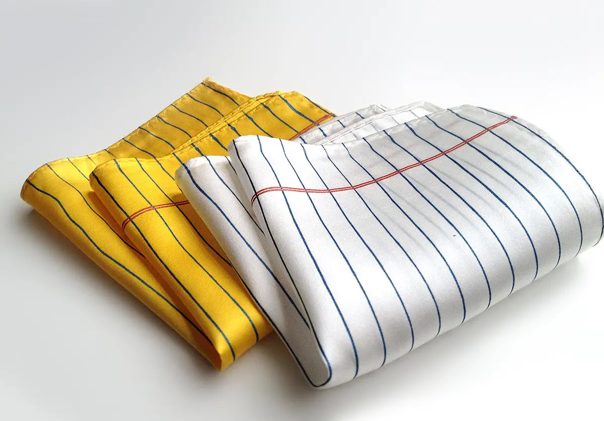 College Ruled Pocket Square. Lined Paper Print 1