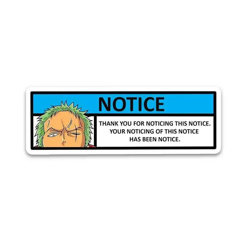 Notice Bumper Sticker 2
