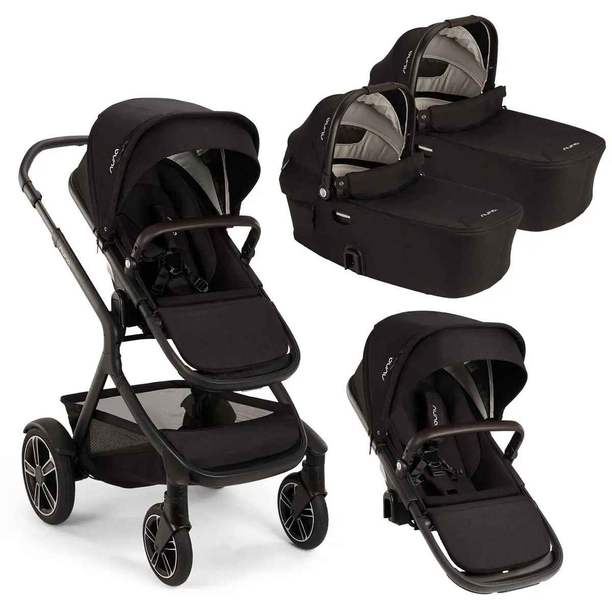 Nuna Demi Next Twin Bundle - Caviar 1