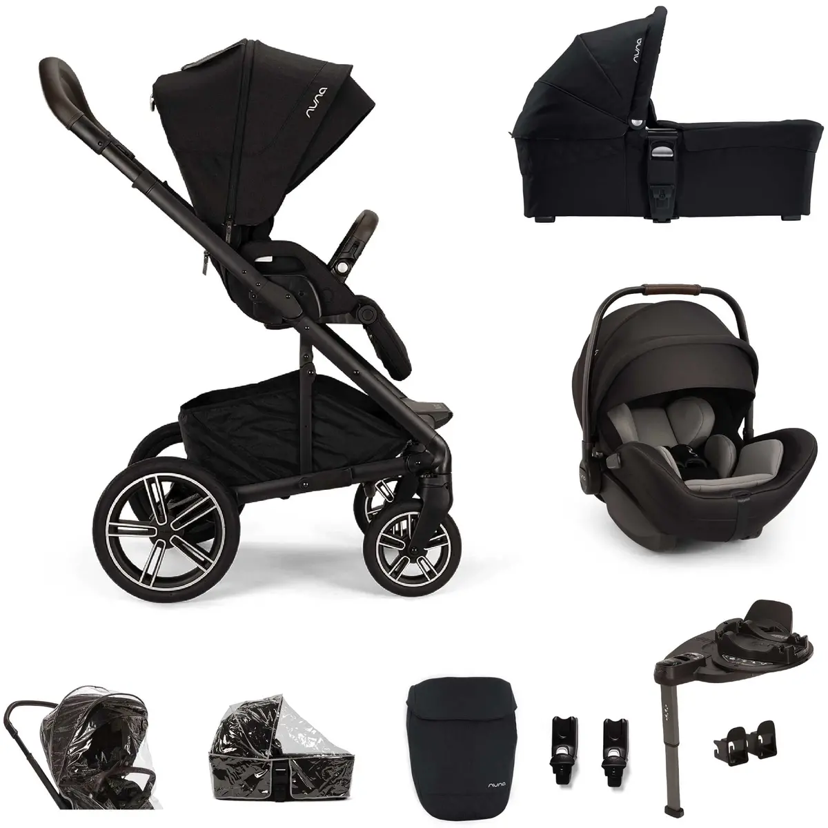 Nuna Mixx Next & Arra Flex & Base Curv Bundle - Caviar 1