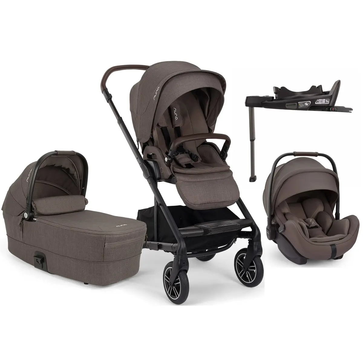 Nuna Mixx Next & Arra Flex & Base Curv Bundle - Chestnut 1