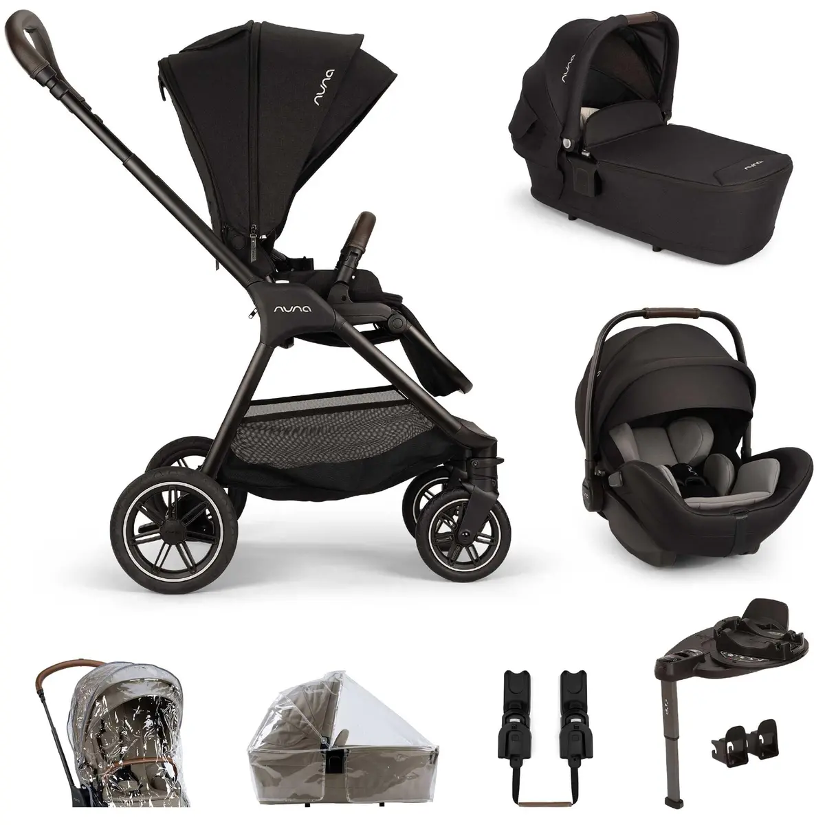 Nuna Triv Next & Arra Flex & Base Curv Bundle - Caviar 1