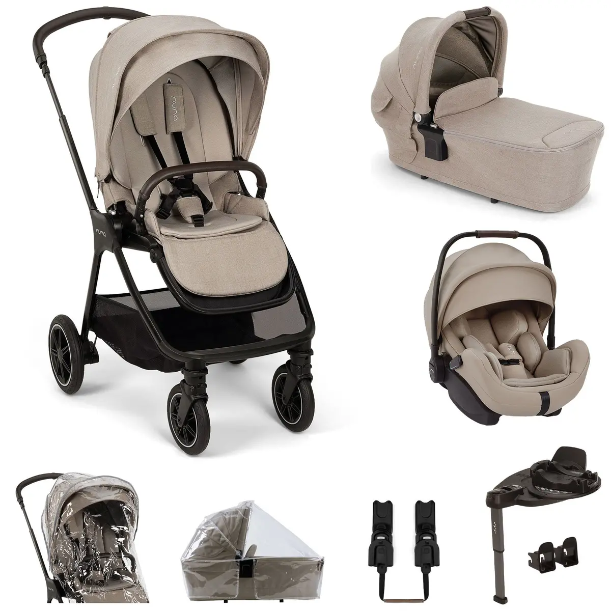 Nuna Triv Next & Arra Flex & Base Curv Bundle - Chateau 1
