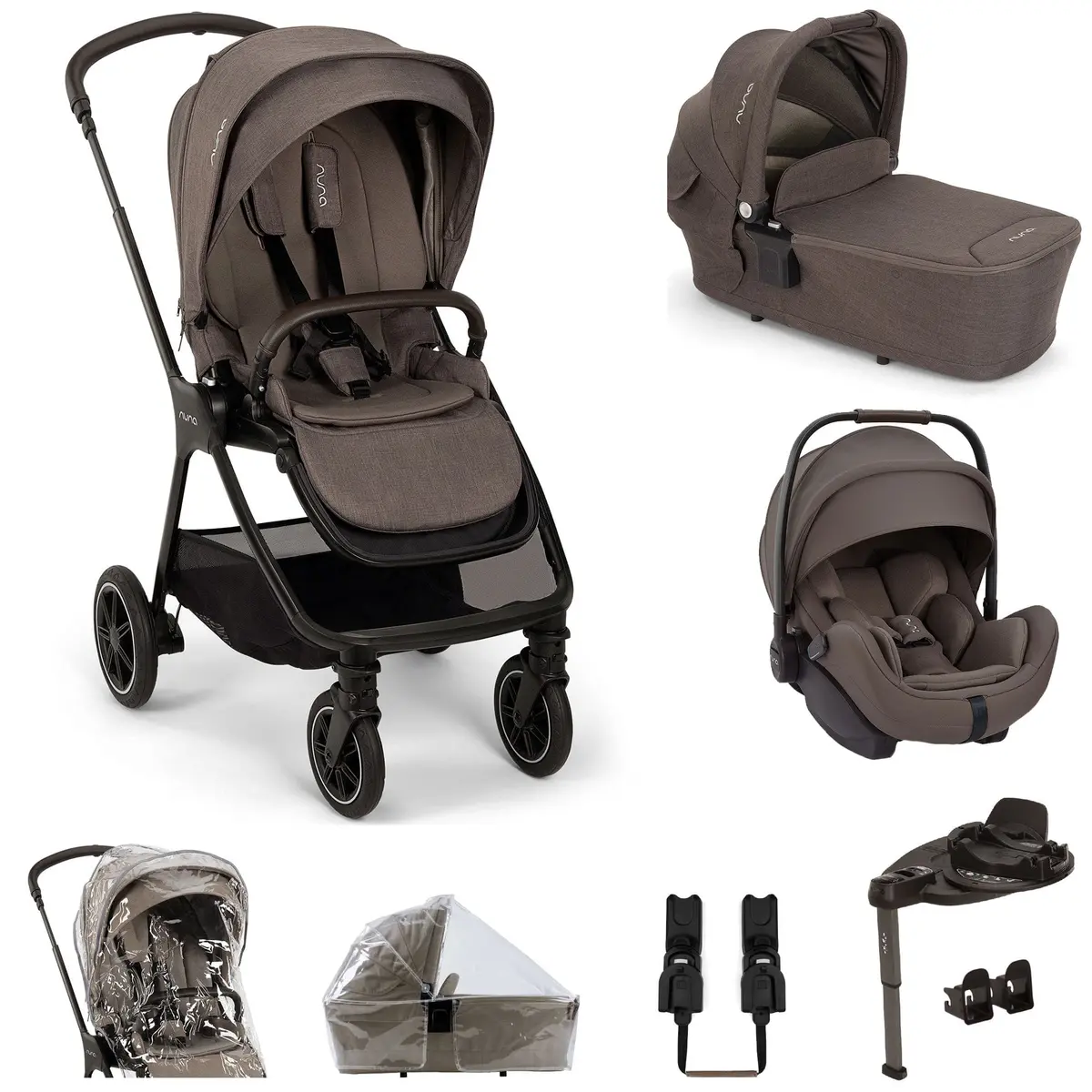Nuna Triv Next & Arra Flex & Base Curv Bundle - Chestnut 1