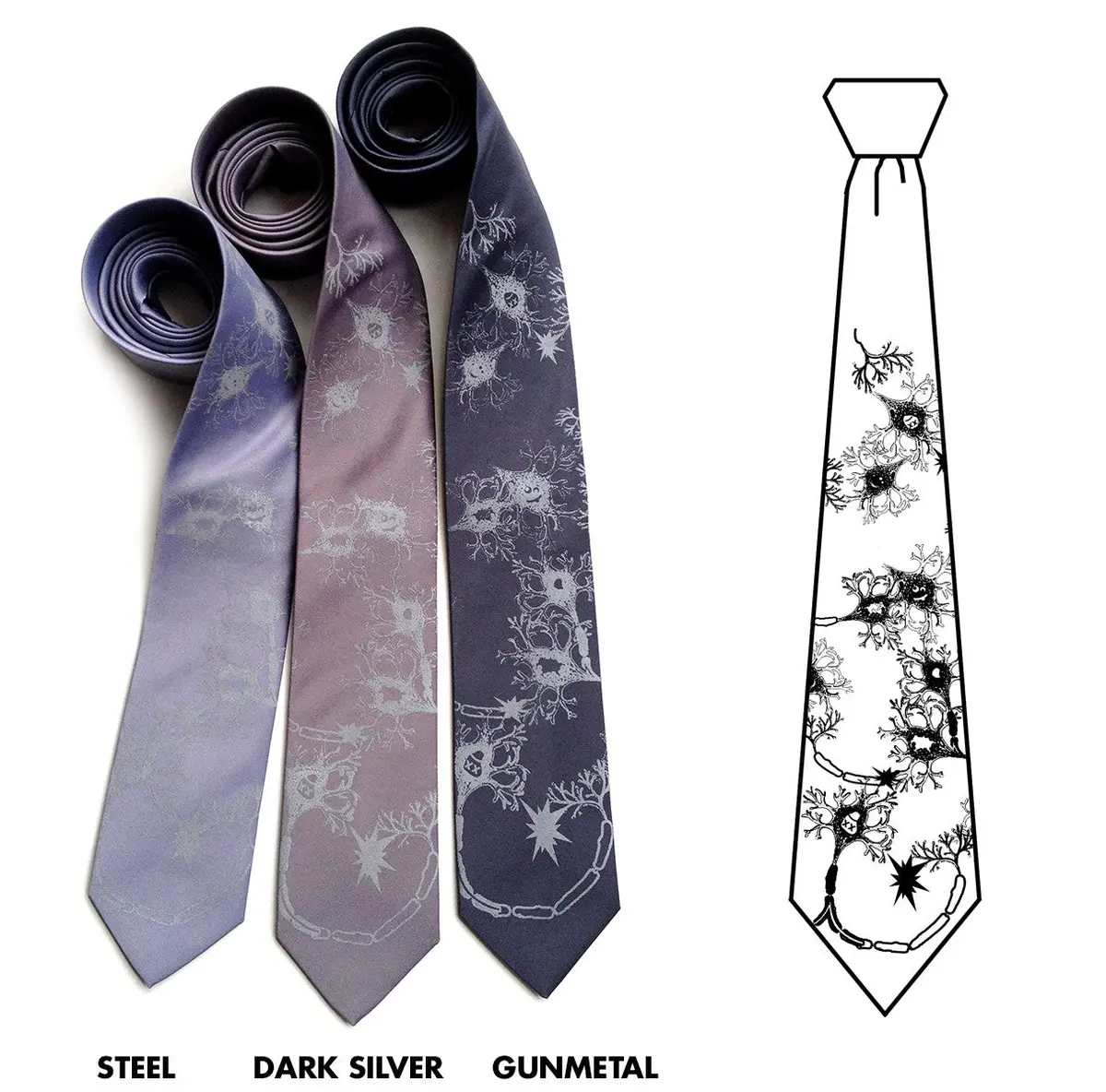 Neuron Necktie. Axon & Dendrite Tie 2
