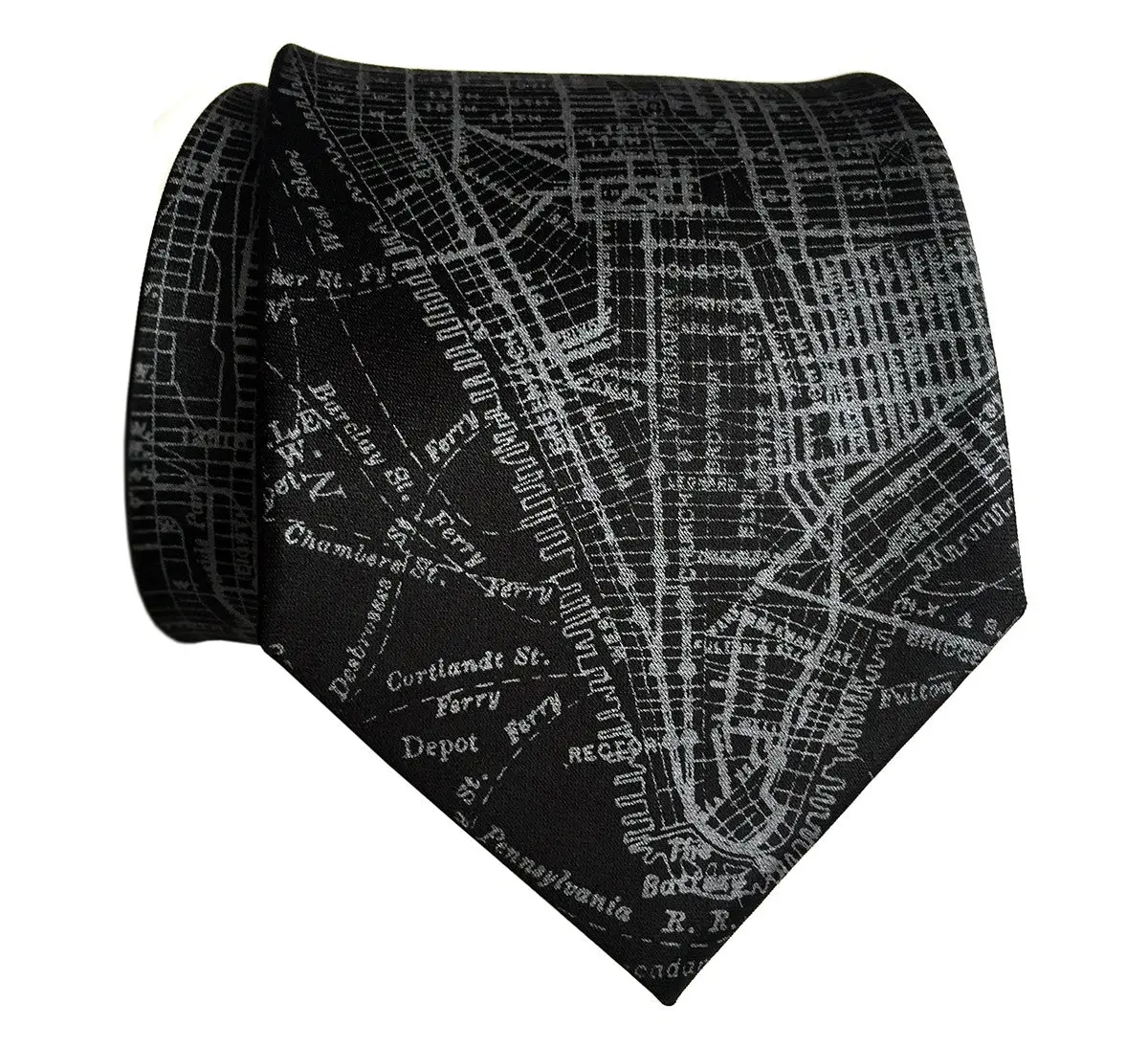 New York City Map Silk Necktie 1