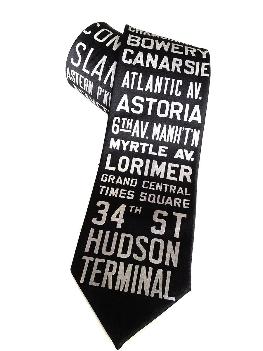 Nyc Subway Silk Necktie 1