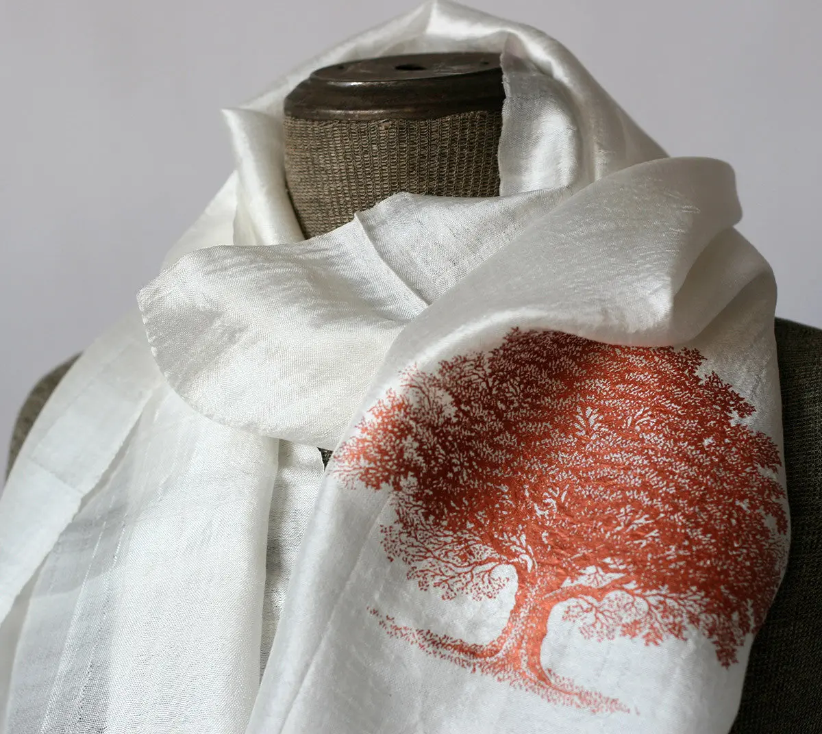 Oak Tree Silk Scarf 2