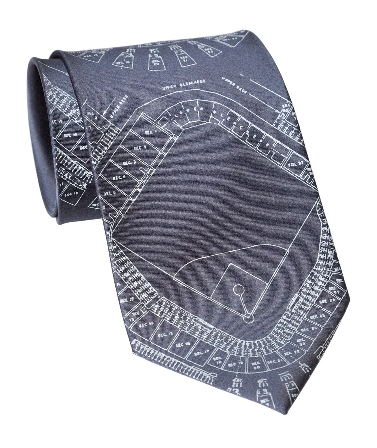 Old Tiger Stadium Blueprint Tie: Historic Detroit Sports Tribute - Image 11