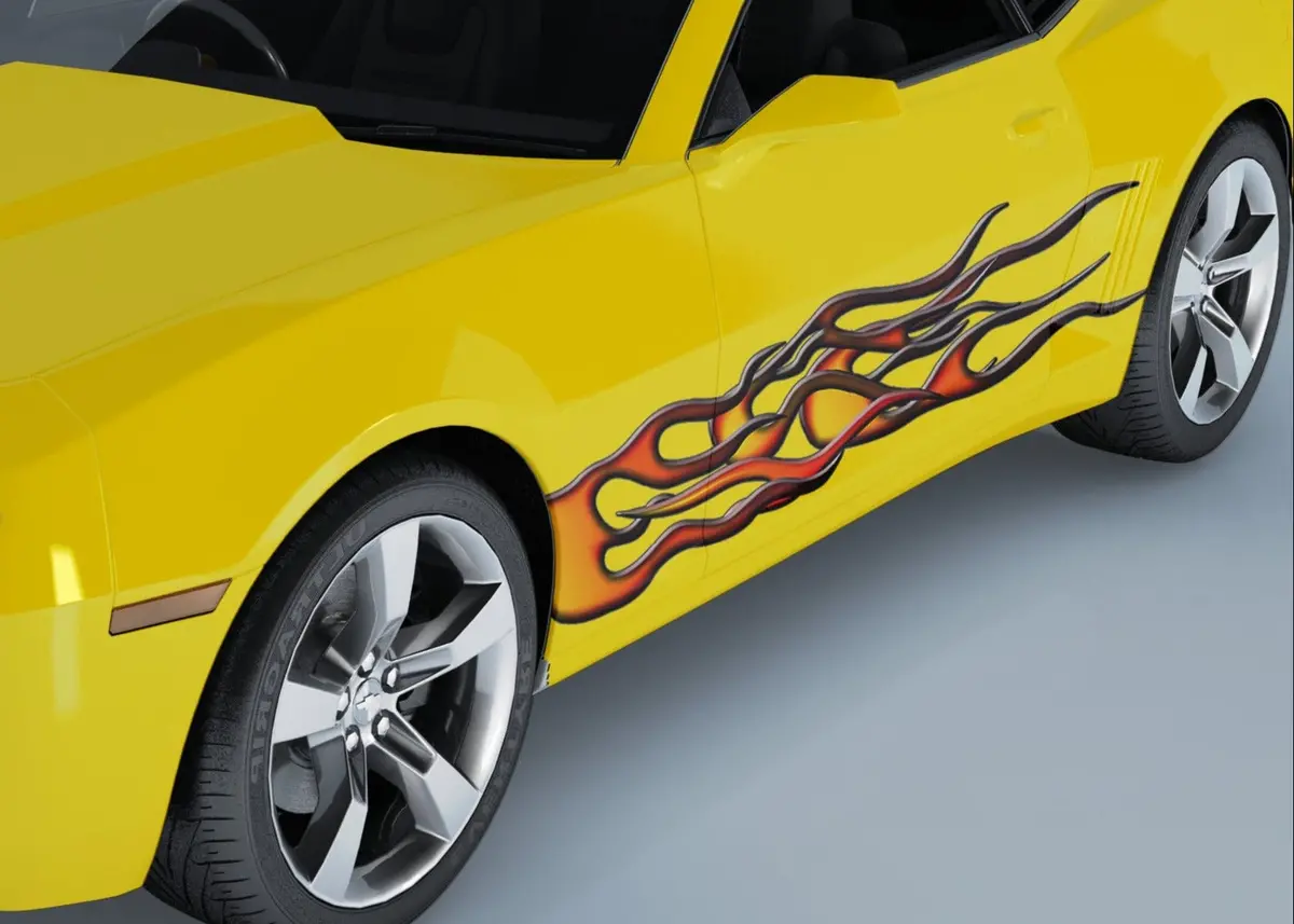 Classic Flames Vinyl Decals For Cars, Trucks & Semis 1