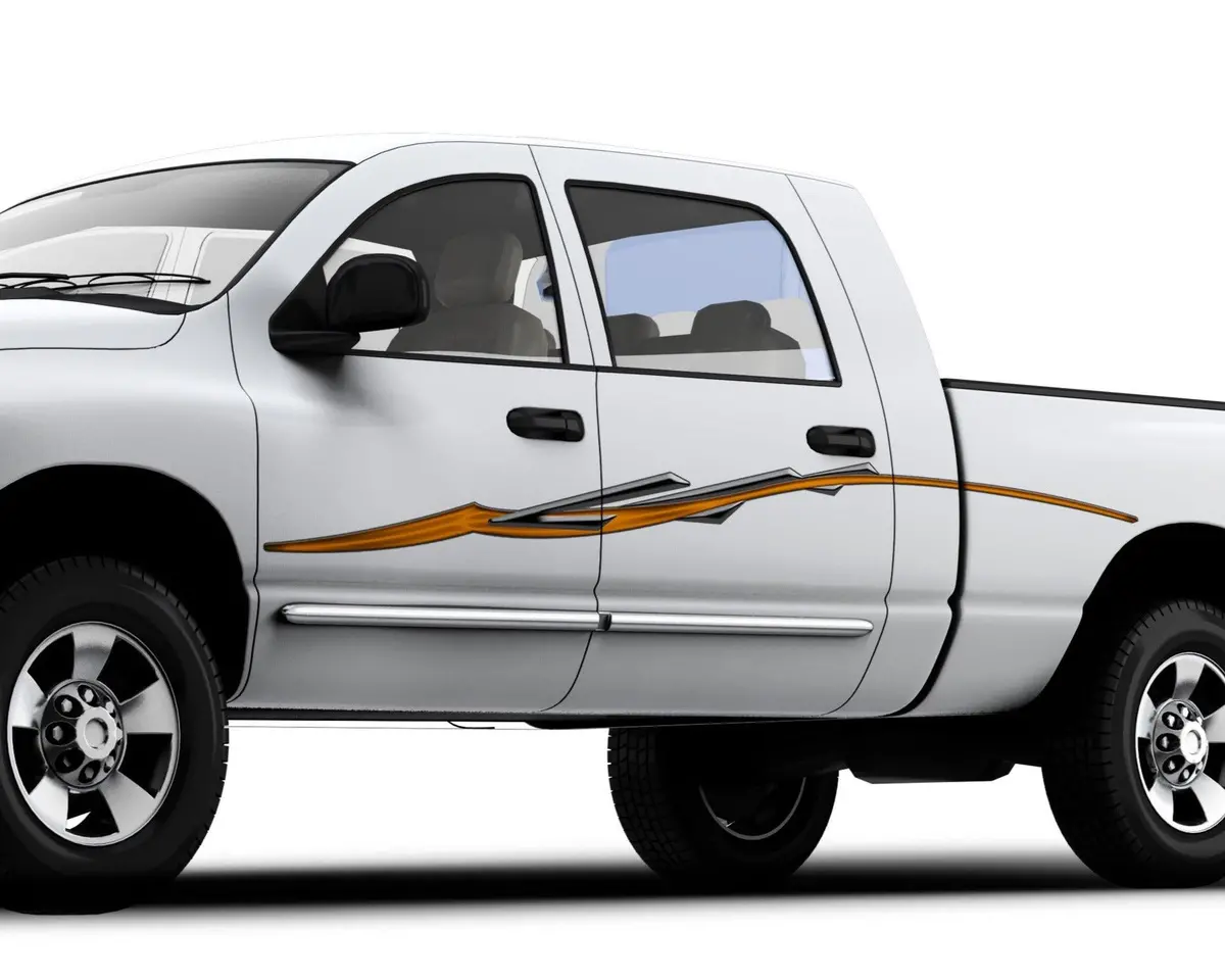 Flying Stripes Semi Truck Vinyl Decal Set 1