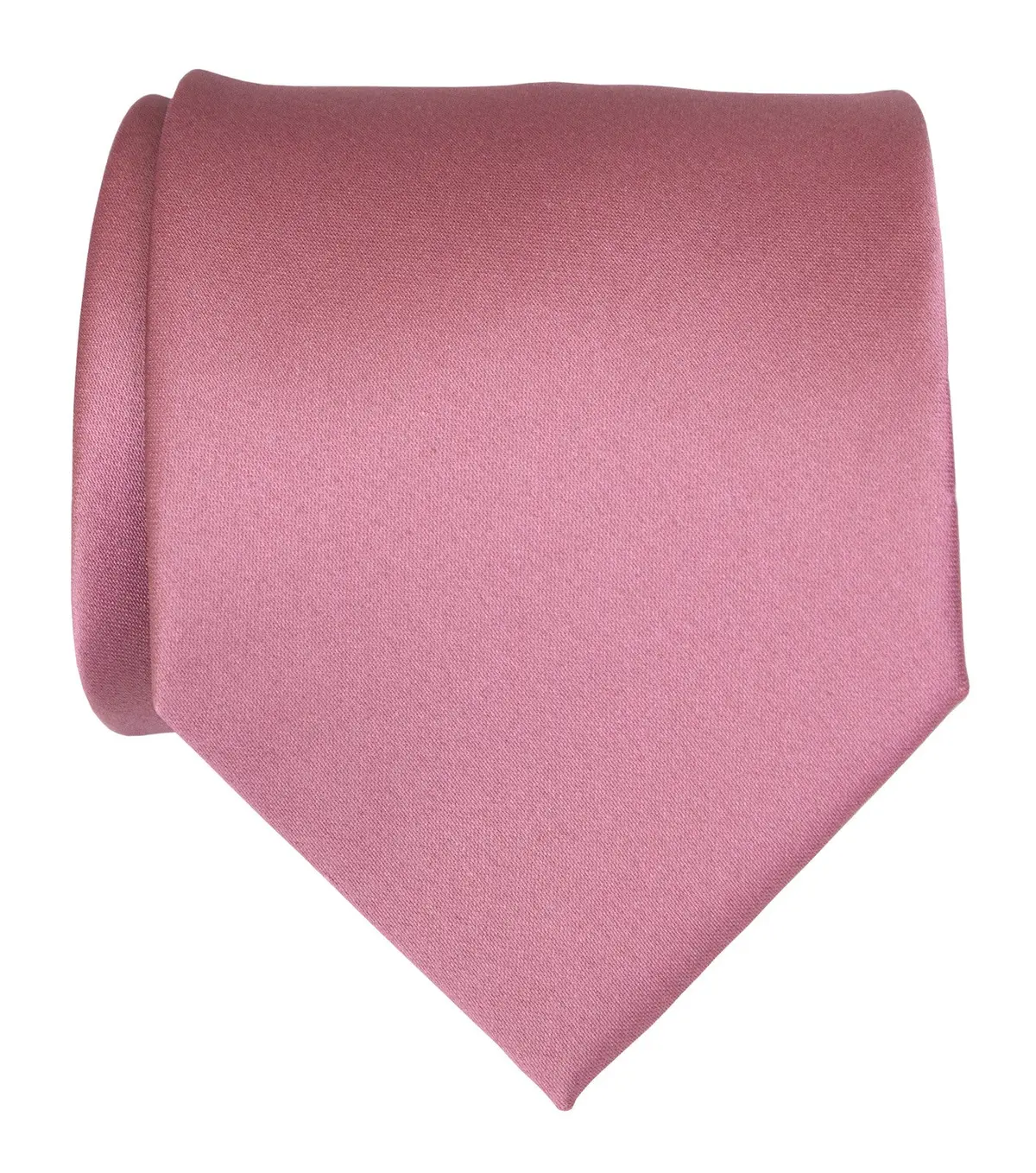 Orchid Necktie. Purple-Pink Solid Color Satin Finish Tie, No Print 1
