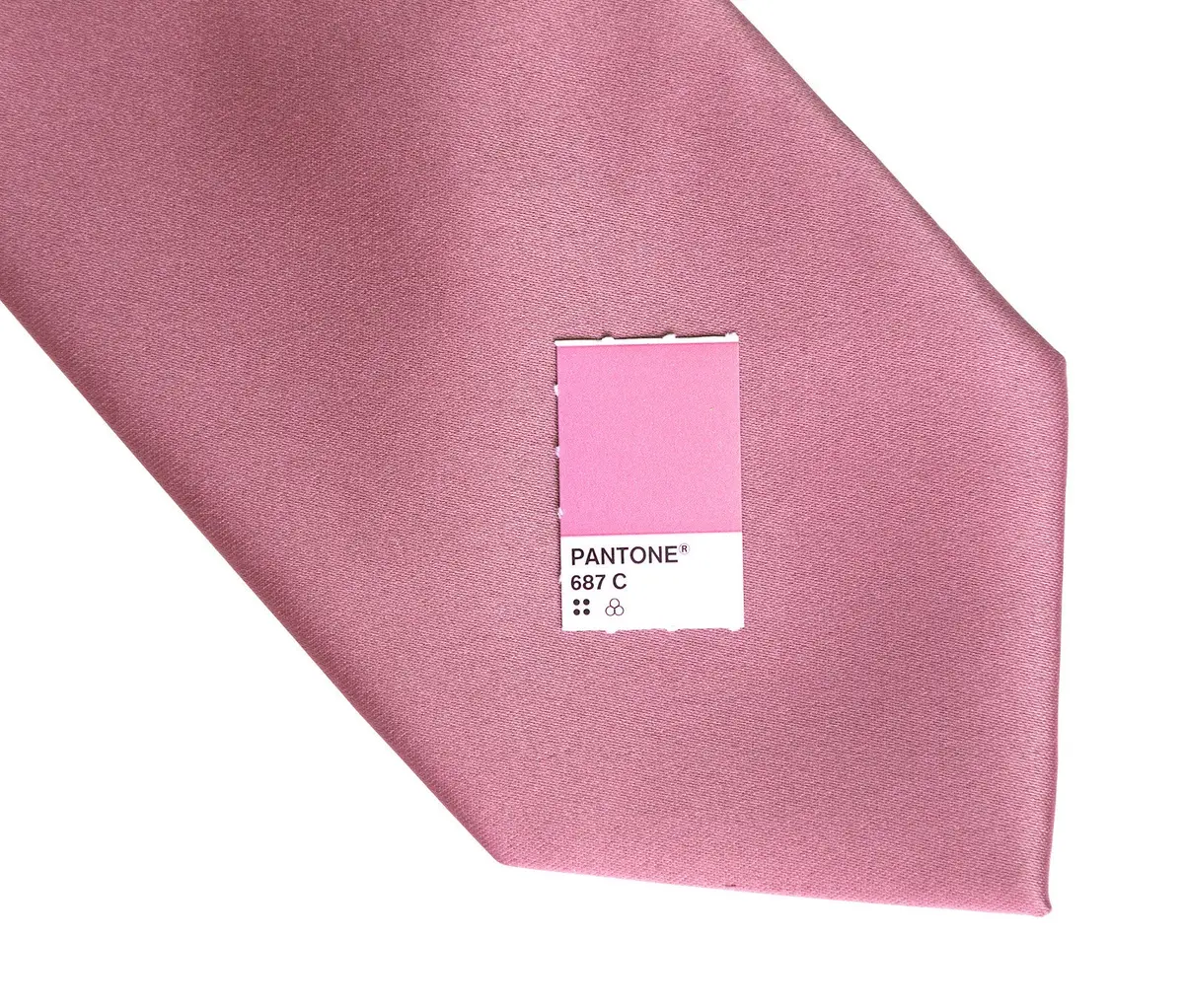 Orchid Necktie. Purple-Pink Solid Color Satin Finish Tie, No Print 2