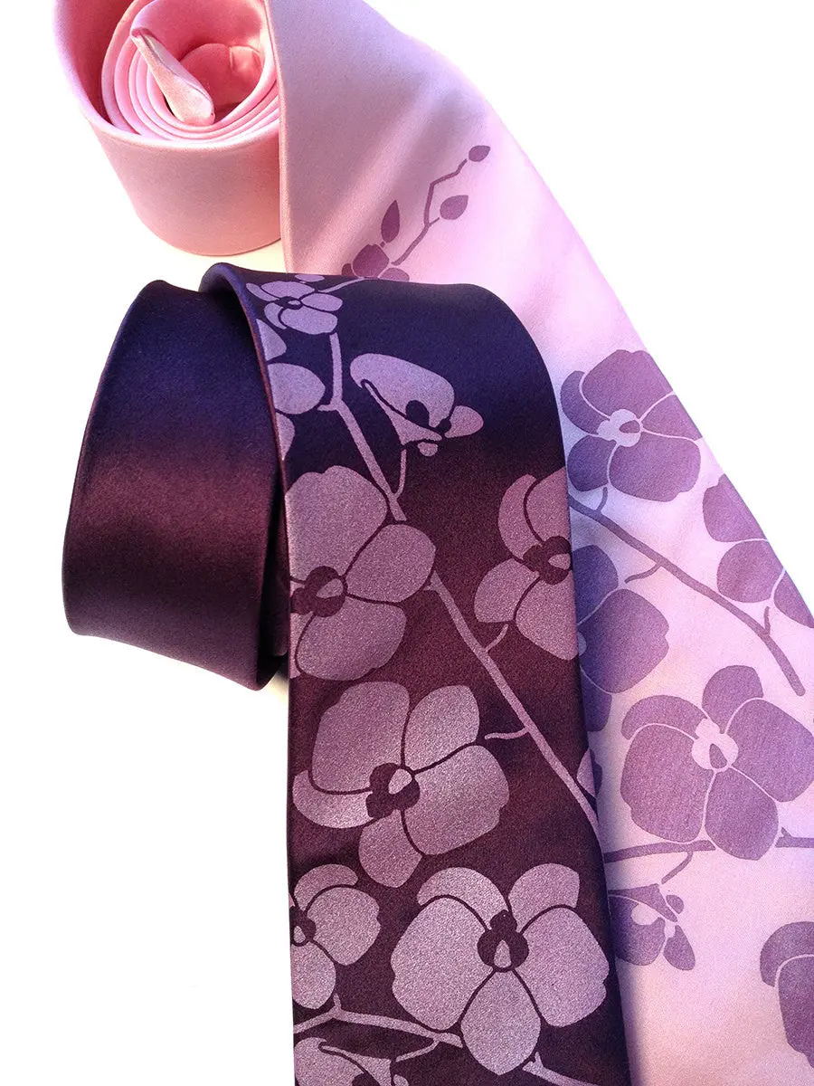 Orchid Flower Necktie 1
