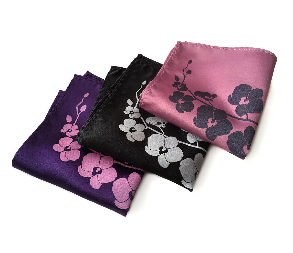 Orchid Floral Pocket Square 1