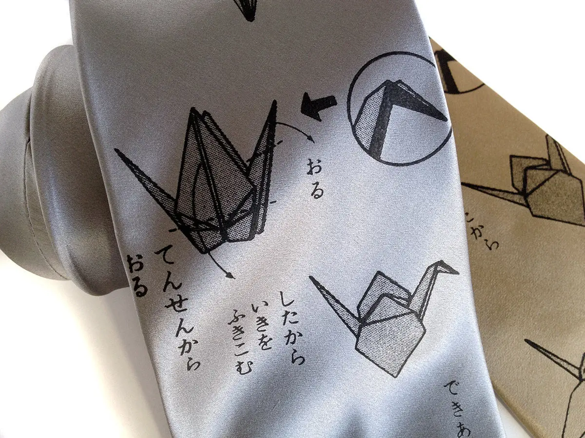 Origami Necktie, Paper Crane Tie 1