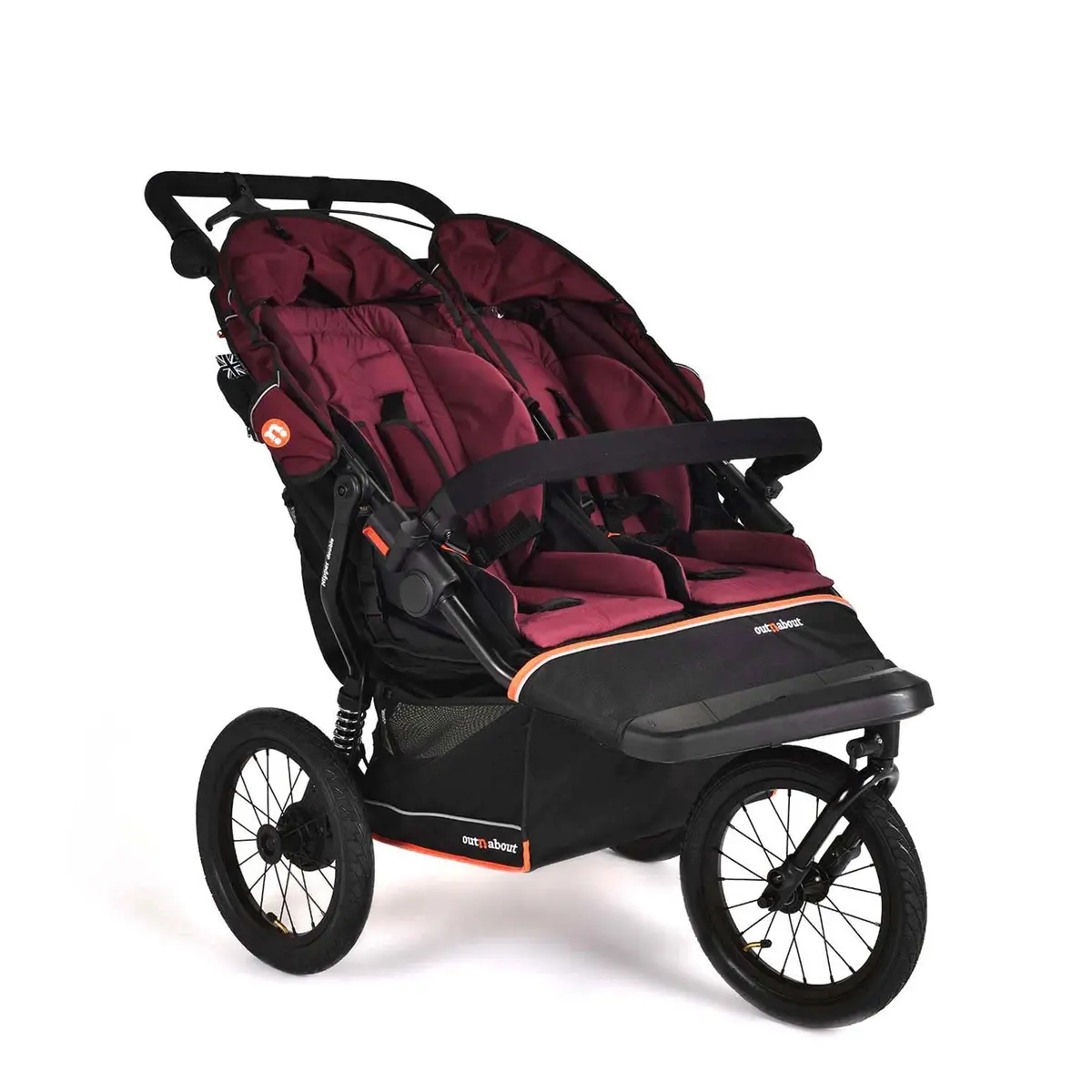 Out N About Nipper Double V6 Plus - Brambleberry Red 2