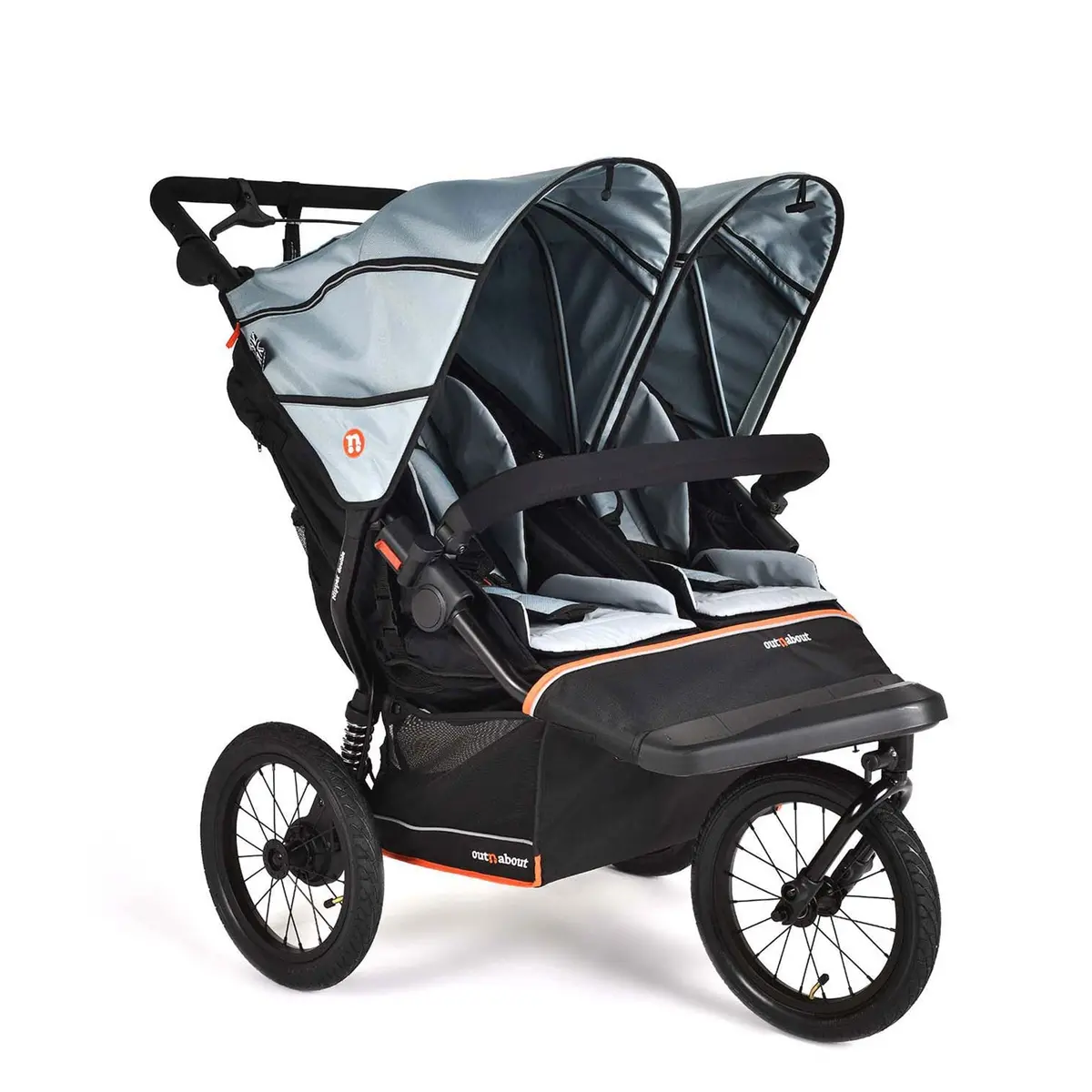 Out N About Nipper Double V6 Plus - Rocksalt Grey 1