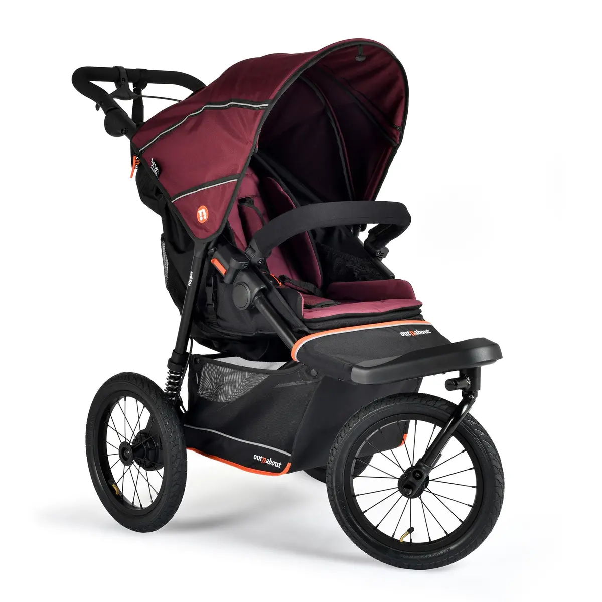 Out N About Nipper V6 Plus Newborn Bundle - Brambleberry Red 2