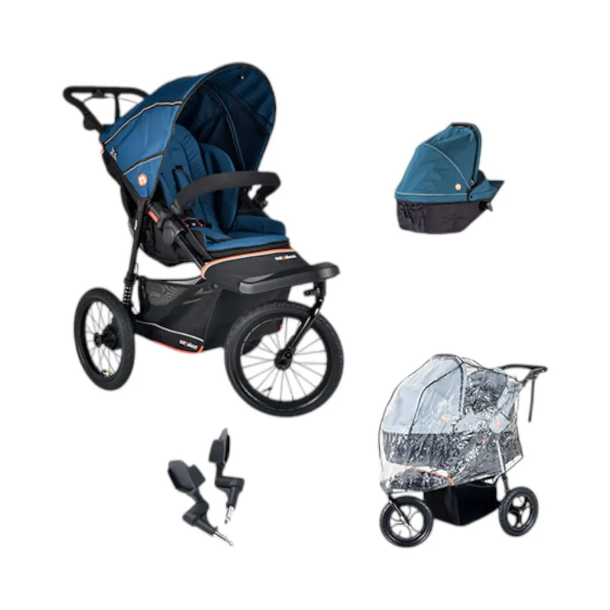 Out N About Nipper V6 Plus Newborn Bundle - Highland Blue 1