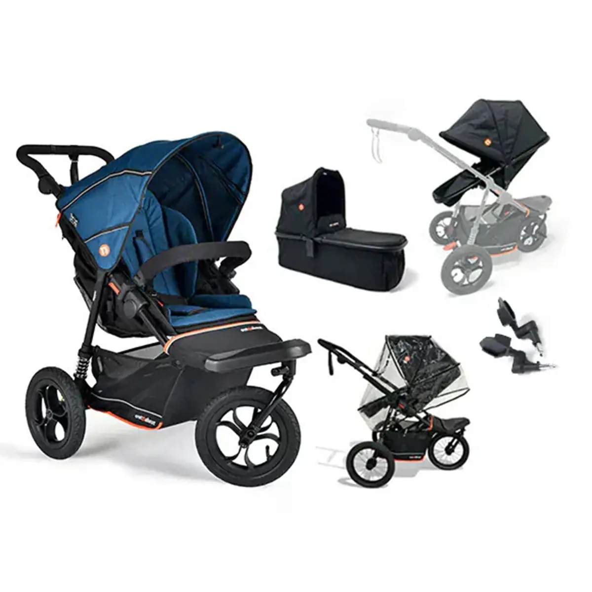 Out N About Nipper V6 Switch Newborn Bundle - Highland Blue 1