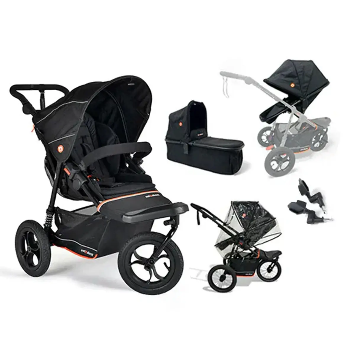 Out N About Nipper V6 Switch Newborn Bundle - Summit Black 1