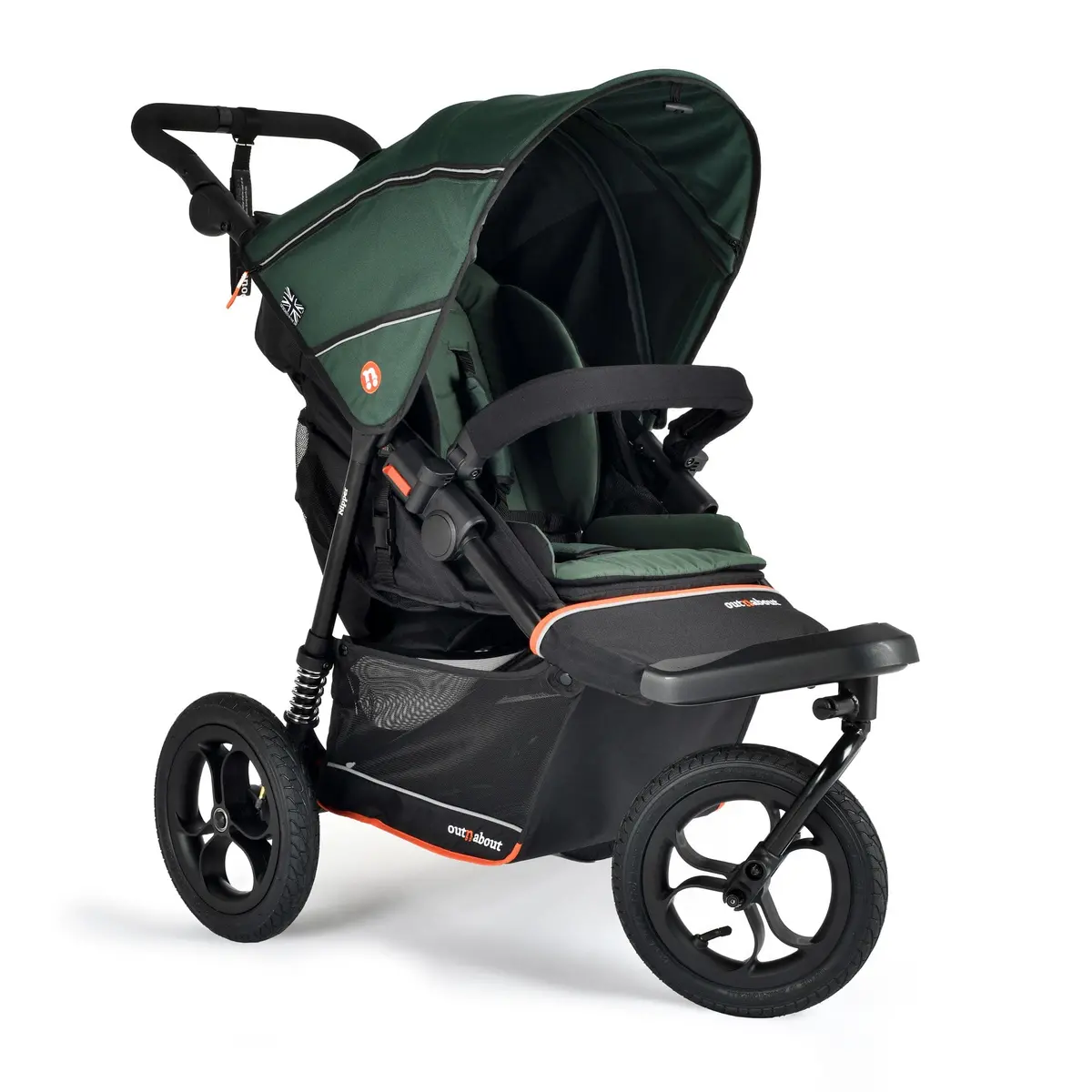 Out N About Nipper V6 Switch Newborn Bundle - Sycamore Green 2