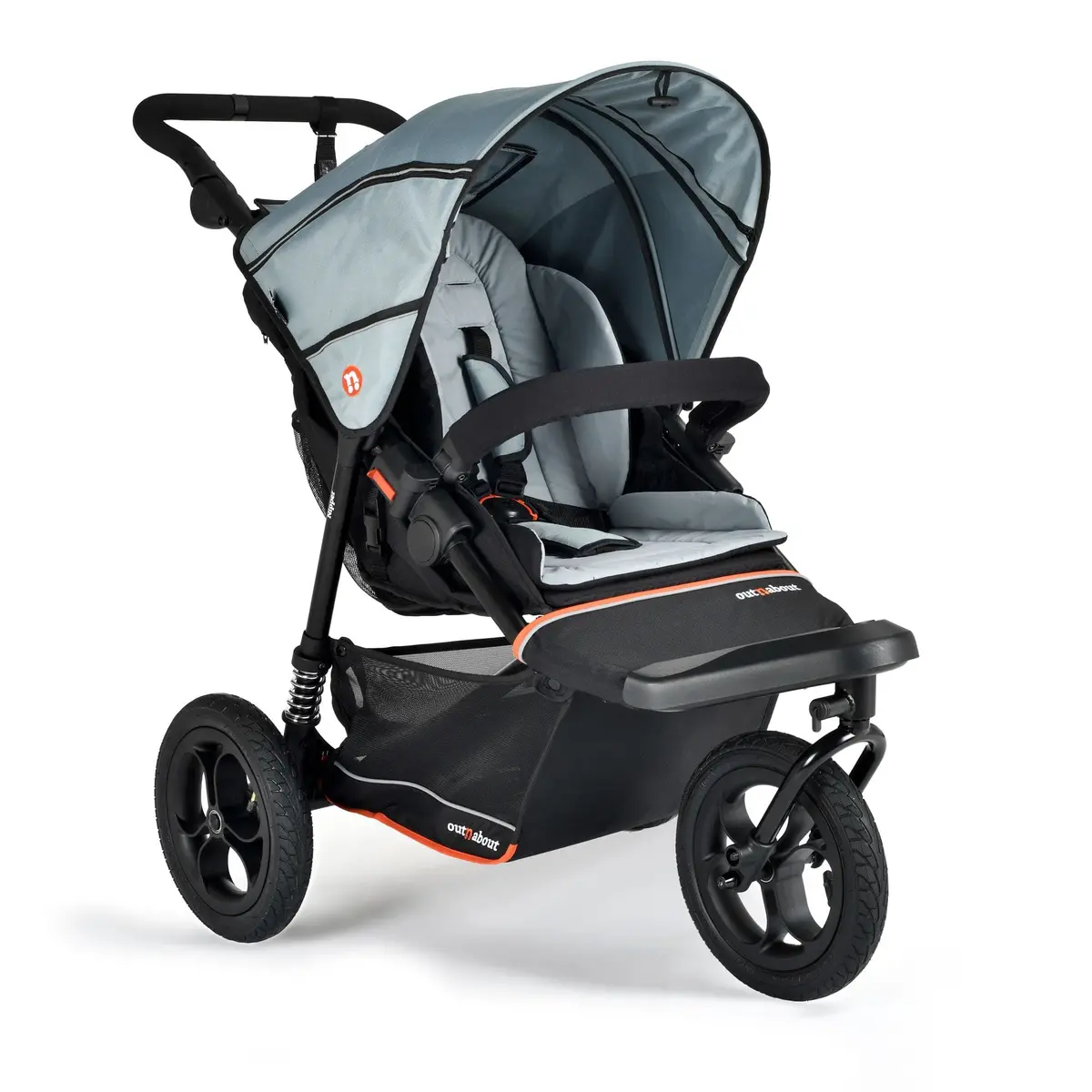 Out N About Nipper Single V6 - Rocksalt Grey 1