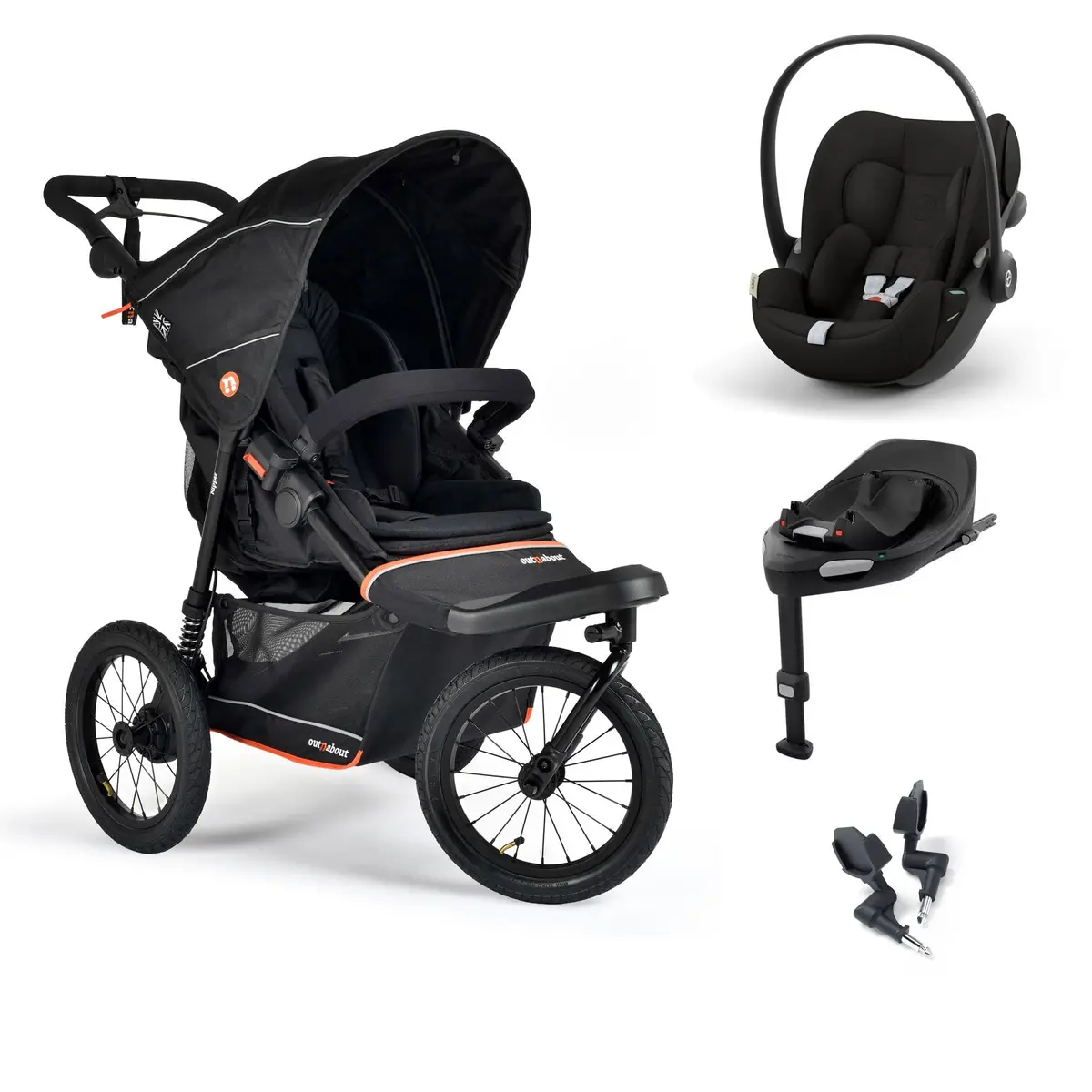 Out N About Nipper V6 Plus Travel System - Summit Black 2
