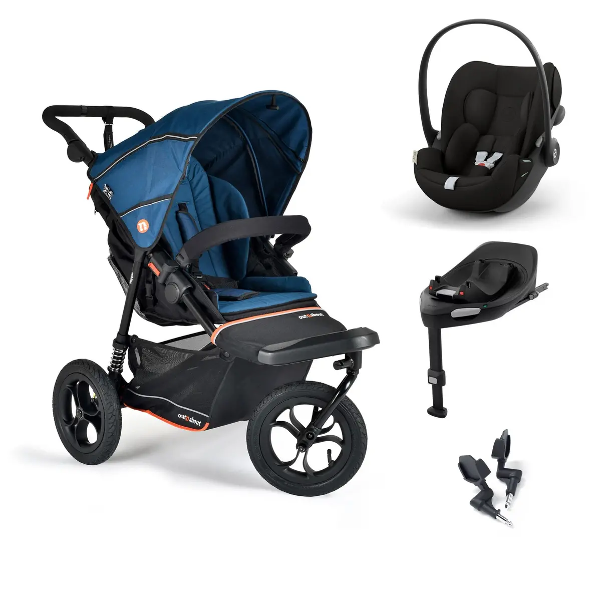 Out N About Nipper V6 Travel System - Highland Blue 2