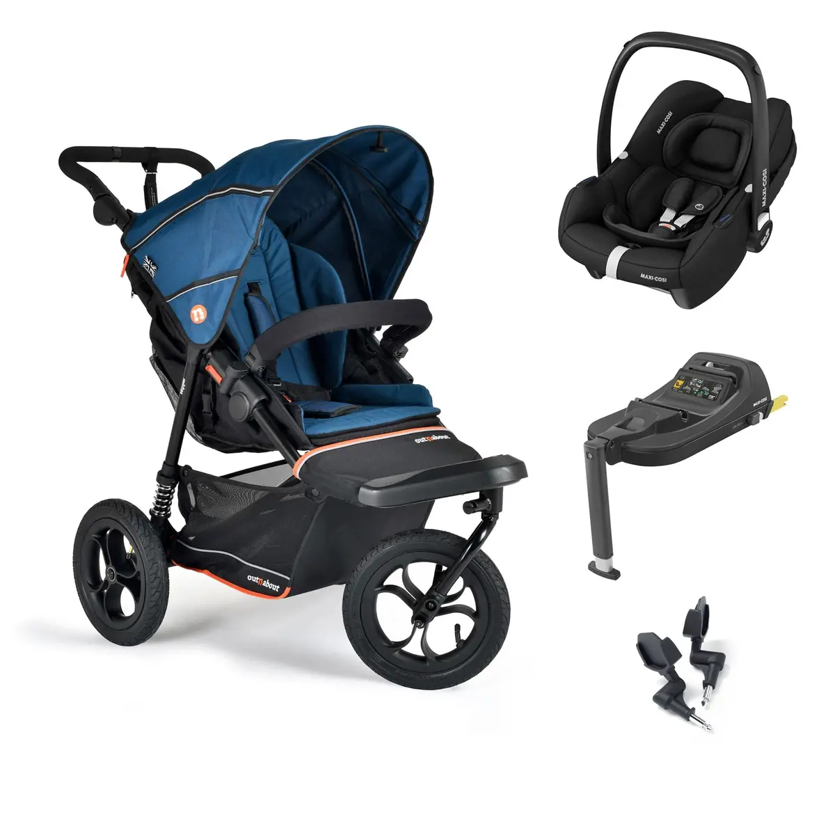 Out N About Nipper V6 Travel System - Highland Blue 1