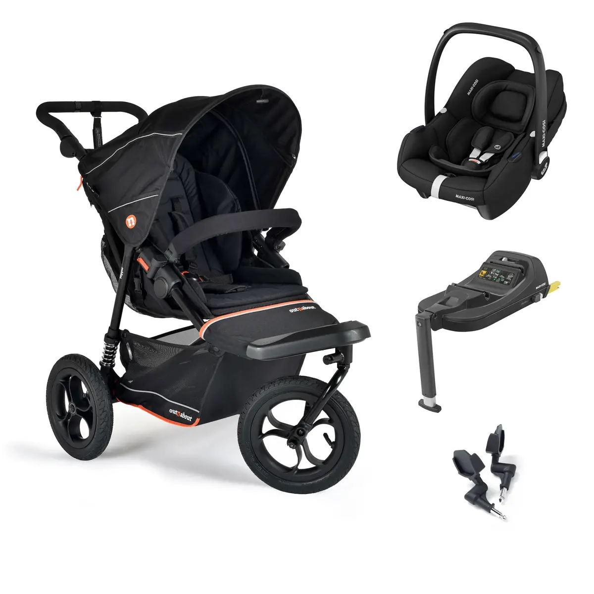 Out N About Nipper V6 Travel System - Summit Black 1