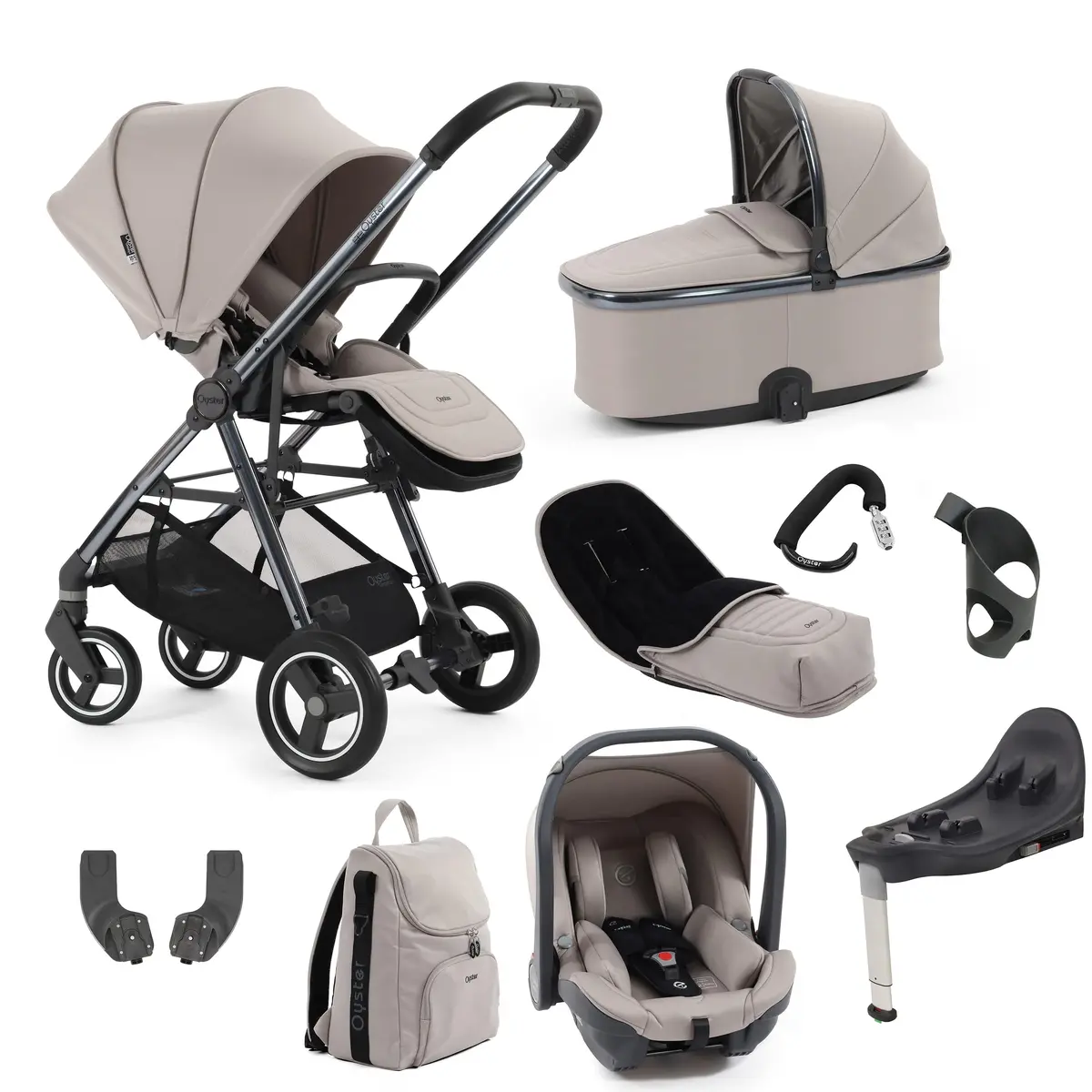 Babystyle Oyster Gravity+ 9 Piece Bundle - Stone 1