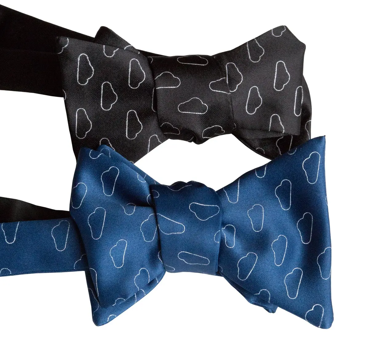 Partly Cloudy Bow Tie, Cloud Pattern Tie 1