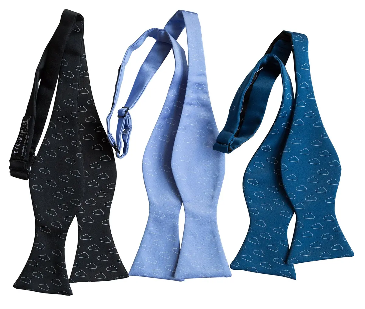 Partly Cloudy Bow Tie, Cloud Pattern Tie 2