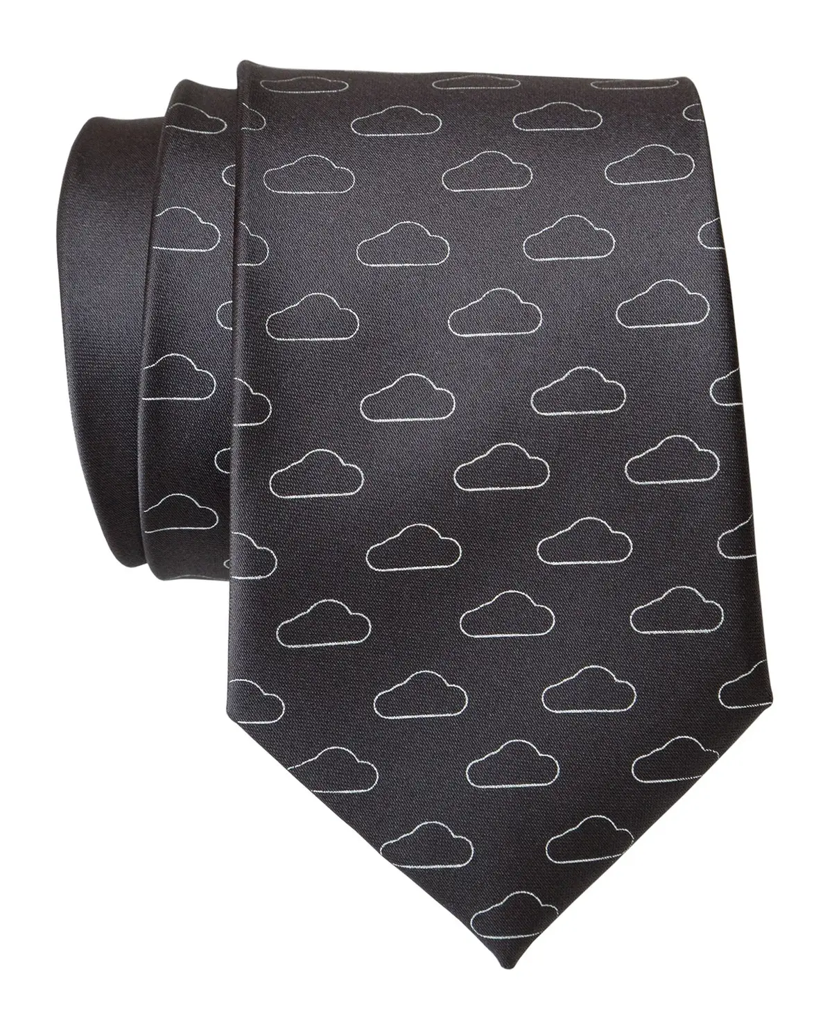 Cloud Print Necktie, Partly Cloudy Print Tie 13