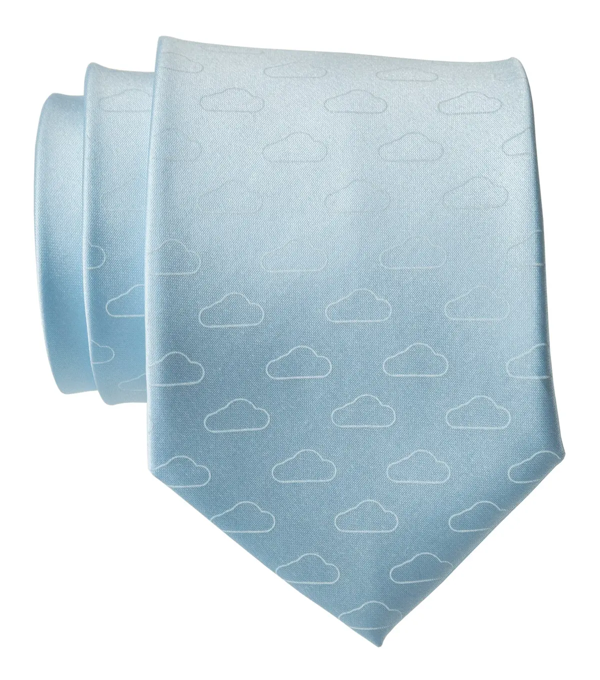 Cloud Pattern Necktie – Partly Cloudy Design for Men - Image 14