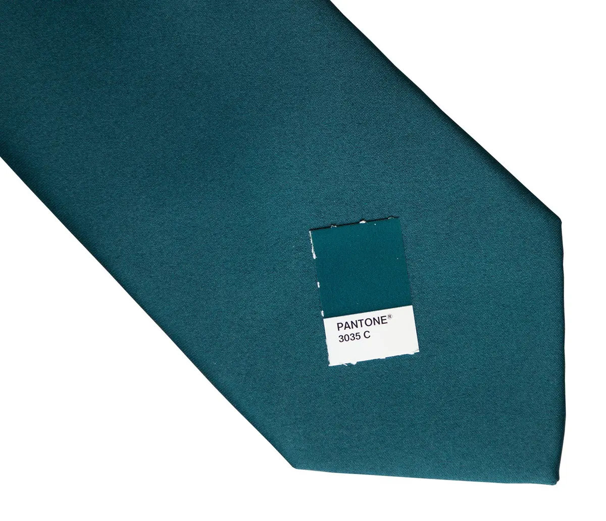 Peacock Blue Necktie. Dark Blue Solid Color Satin Finish Tie, No Print 2