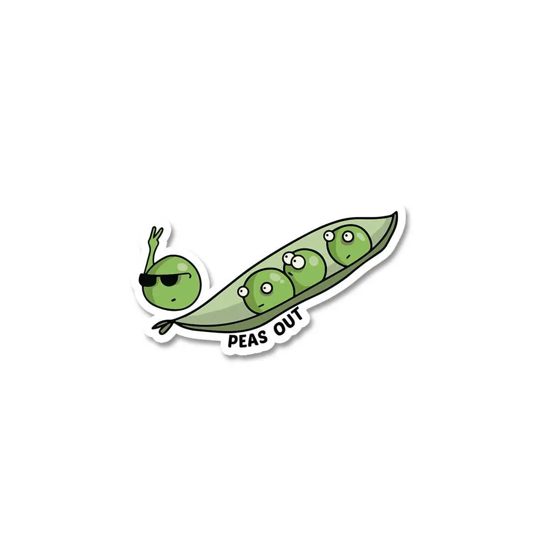 Peas Out Sticker 1
