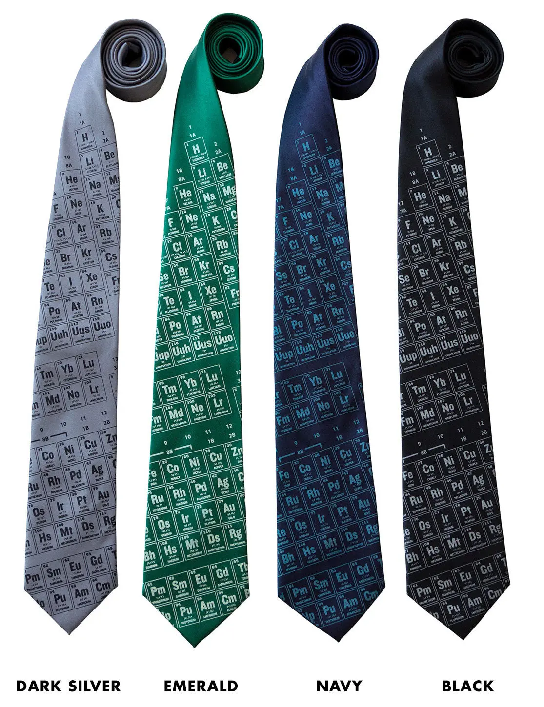 Periodic Table Necktie. Science Print Tie 2